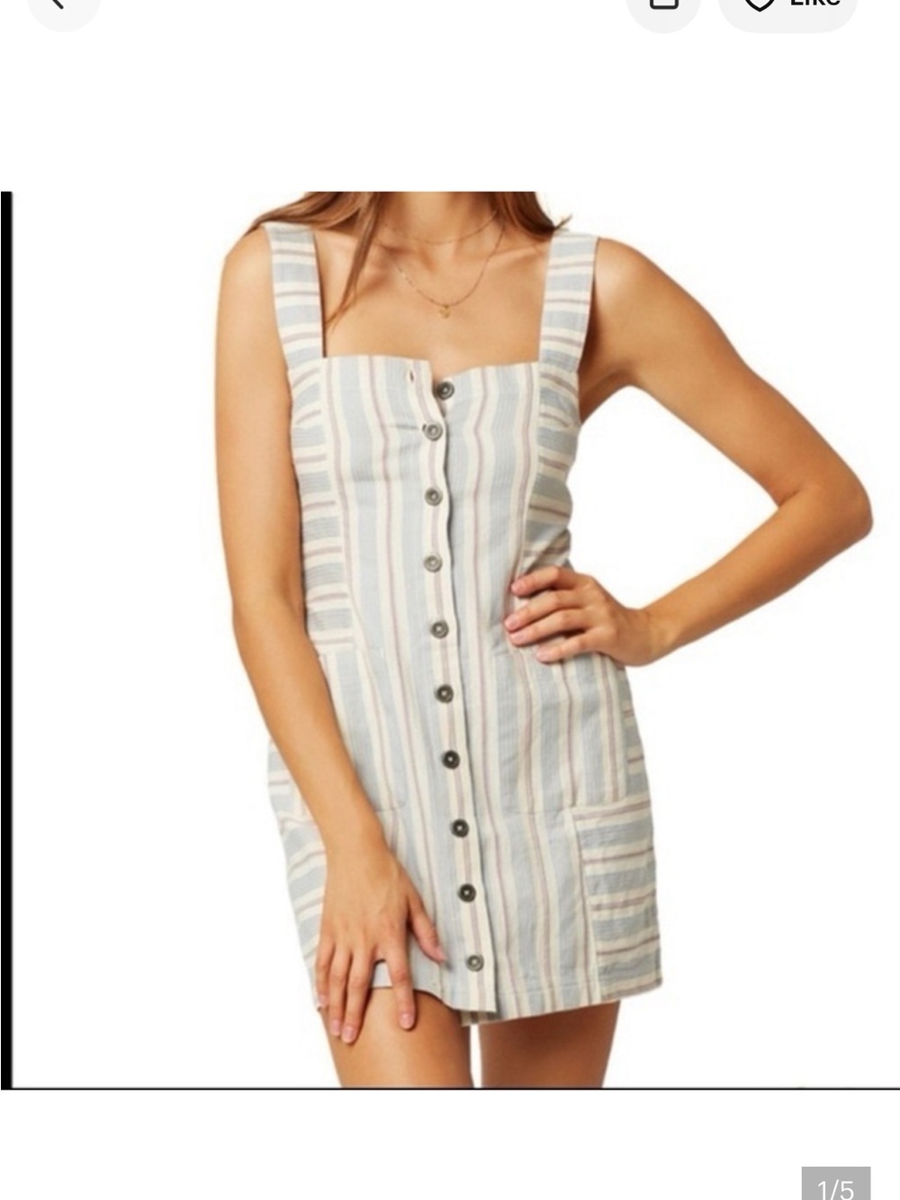 l*space Striped dress in Cream, Blue & Coral